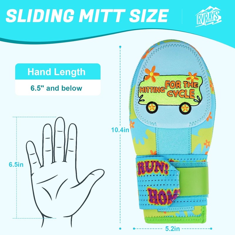 RVRAYS Baseball Sliding Mitt - Sliding Mitt for Youth - Drippy Drip Accessory Gingerbread Man, Coco, Scary HaHa - Softball - Image 2